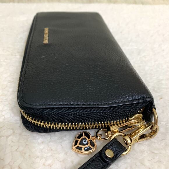 MICHAEL KORS Large Black Leather JET SET TRAVEL Continental Wristlet Wallet - Picture 3 of 14